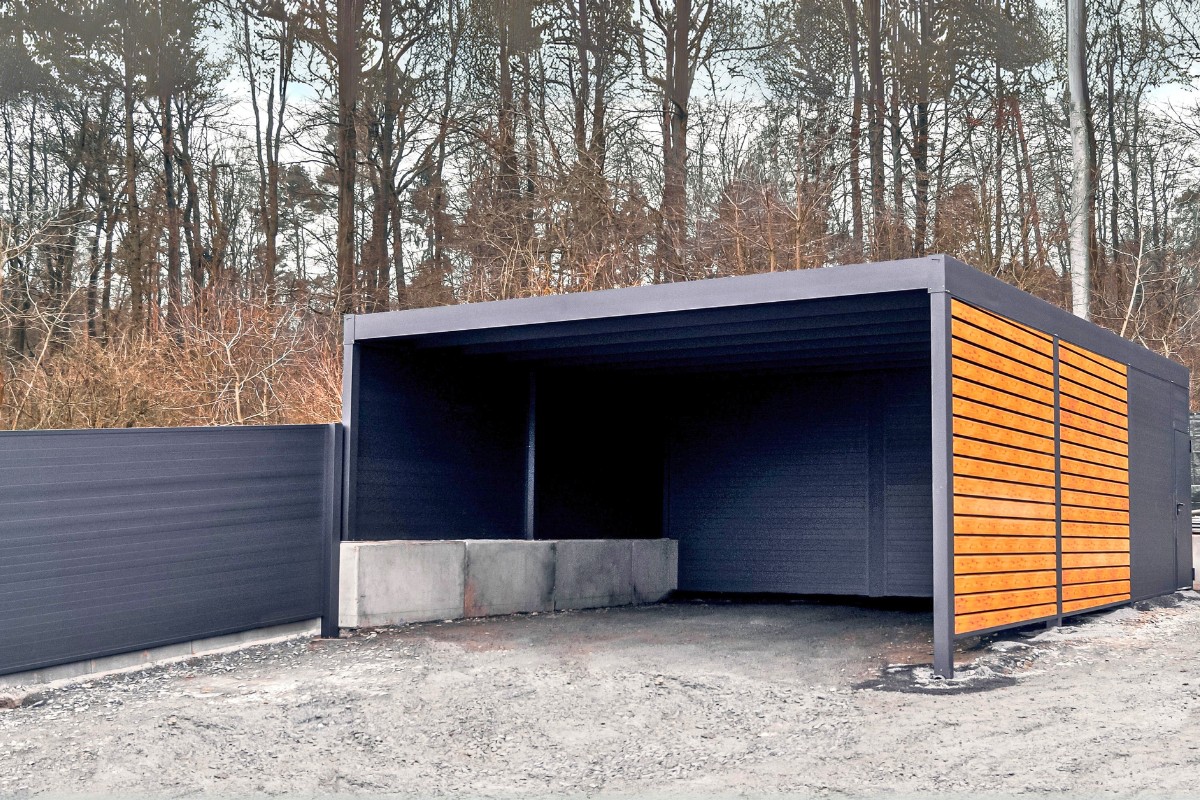 Alumiininen autokatos aidalla Schweng Sunshade asentaa Alumiininen autokatos aidalla Schweng Sunshade asentaa