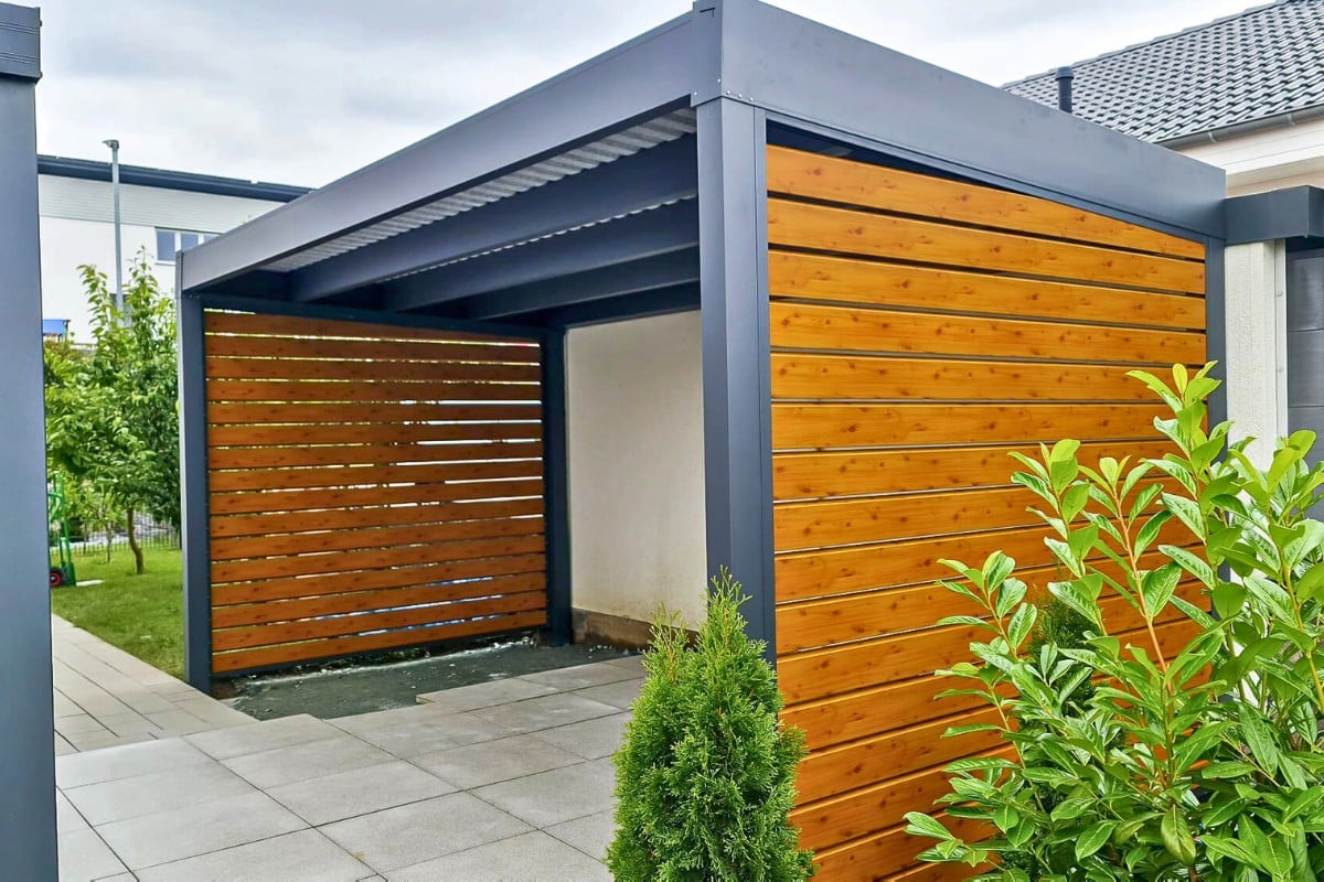 Pieni Alumiininen autokatos säleiköllä Schweng Sunshade asentaa Pieni Alumiininen autokatos säleiköllä Schweng Sunshade asentaa